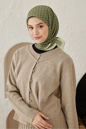 روسری سبز 100 x 100 Modakaşmir - کد 870404092