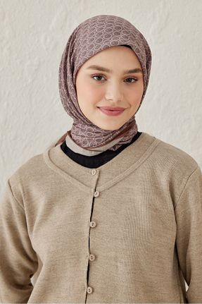 روسری قهوه ای 100 x 100 Modakaşmir - کد 870768212