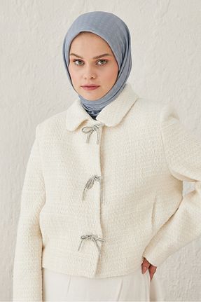 روسری طوسی 90 x 90 Modakaşmir - کد 870405226