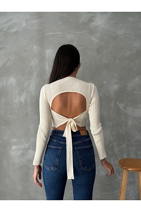 پلیور نباتی زنانه ساده Kurtayfashion - کد 870402973