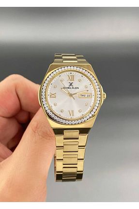 ساعت مچی طلائی زنانه 34 میلی متر Daniel Klein - کد 870928339