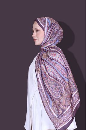 شال زرشکی زنانه پنبه ای locella - کد 870086049