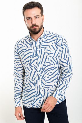 پیراهن سرمه ای مردانه اسلیم فیت Mcr - کد 770370351