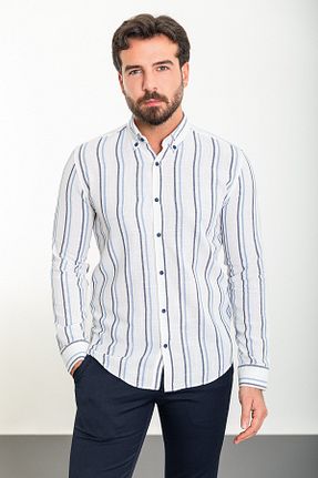 پیراهن سفید مردانه اسلیم فیت Mcr - کد 813886987