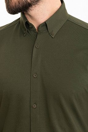 پیراهن خاکی مردانه اسلیم فیت Mcr - کد 813892443