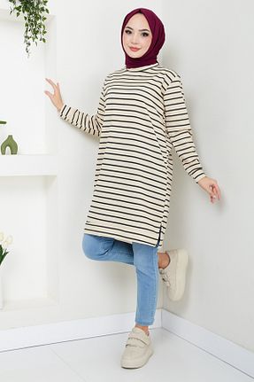 تونیک حجاب مشکی زنانه مخلوط پلی استر ModaMerve - کد 870477490