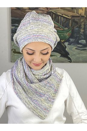 روسری طوسی BUTİKAMBAR - کد 871018412
