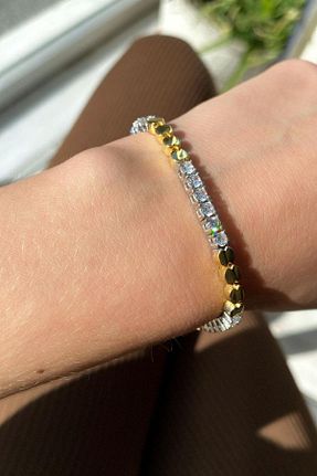 دستبند نقره طلائی زنانه 925 عیار Spossy Silver Jewelry - کد 870487271