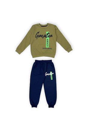 ست گرمکن خاکی بچه گانه پنبه - پلی استر - الاستین Mnk Baby&Kids - کد 779358556