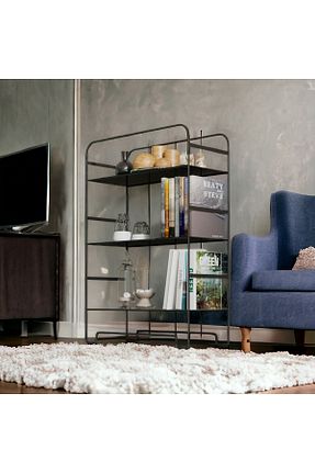 قفسه کتاب مشکی 75 سانتی متر fullreyon - کد 804777333