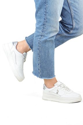 کفش اسنیکر سفید زنانه بند دار U.S. Polo Assn. - کد 870492088