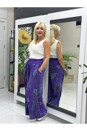 شلوار رنگی زنانه کتان Punta Otantik - کد 870494856