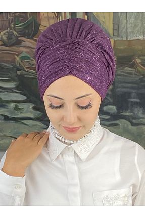 روسری بنفش شیفون BUTİKAMBAR - کد 870500141