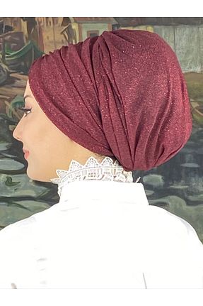روسری زرشکی شیفون BUTİKAMBAR - کد 870500026