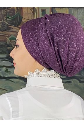 روسری بنفش شیفون BUTİKAMBAR - کد 870501599