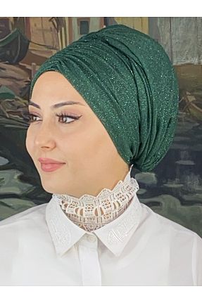 روسری سبز شیفون BUTİKAMBAR - کد 870500154