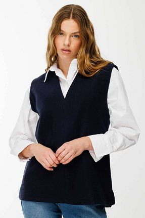 سوئیتر حجاب سرمه ای Relaxed Hooopstore - کد 870498181