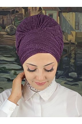 روسری بنفش شیفون BUTİKAMBAR - کد 870501599