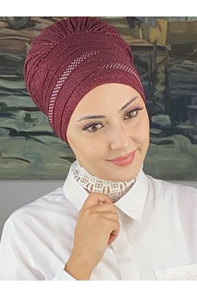 روسری زرشکی شیفون BUTİKAMBAR - کد 870503093