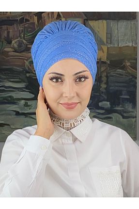 روسری آبی شیفون BUTİKAMBAR - کد 870510057