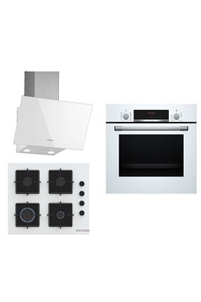 ست هود و اجاق گاز سفید گارانتی نمایندگی رسمی Bosch - کد 870510769