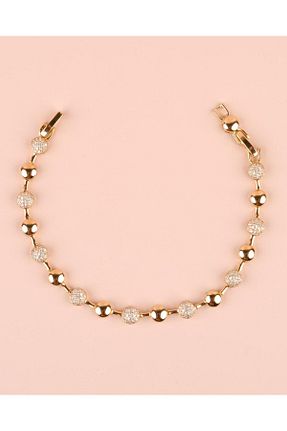 دستبند استیل (فولاد) طلائی زنانه روکش طلا Portakal Esintisi - کد 870517405