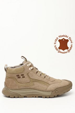 بوت / نیم بوت بژ مردانه چرم خالص GÖNDERİ(R) - کد 870525434
