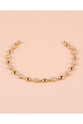 دستبند استیل (فولاد) طلائی زنانه روکش طلا Portakal Esintisi - کد 870517405