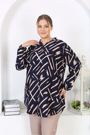 تونیک سایز بزرگ زرشکی زنانه بافتنی Genel Markalar - کد 870787604