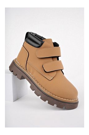 بوت / نیم بوت قهوه ای بچه گانه چرم مصنوعی MİYA - کد 870533575