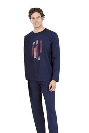 ست لباس راحتی سرمه ای مردانه چاپی Pierre Cardin - کد 870518495
