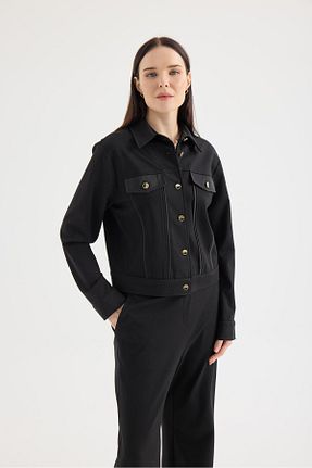 کت حجاب مشکی زنانه تنگ Garzia İtalia - کد 870584383