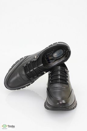 کفش کژوال مشکی مردانه چرم خالص DOCKA - کد 870584868