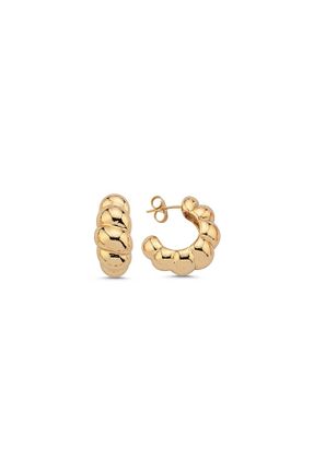 گوشواره جواهر سفید برنجی Merano Design - کد 870628182