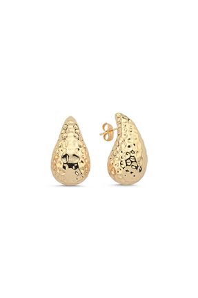 گوشواره جواهر سفید فلزی Merano Design - کد 870618410