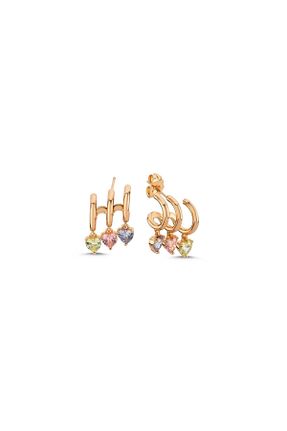 گوشواره جواهر رنگی زیرکن Merano Design - کد 870624536