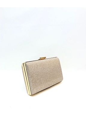 کیف مجلسی طلائی زنانه پارچه ای melezzi - کد 870612966