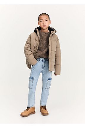 کاپشن بژ بچه گانه رگولار MANGO Kids - کد 871379251