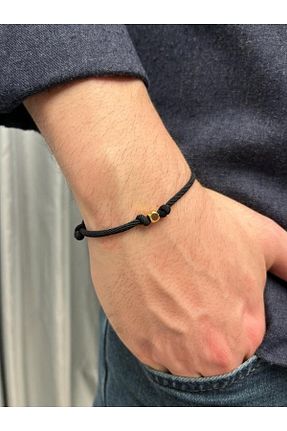 دستبند جواهر مشکی مردانه روکش طلا Valore - کد 795074043