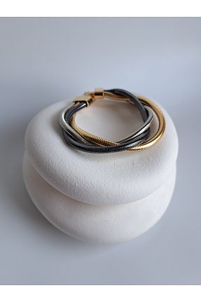 دستبند جواهر رنگی زنانه برنجی BHR AKSESUAR - کد 870678739