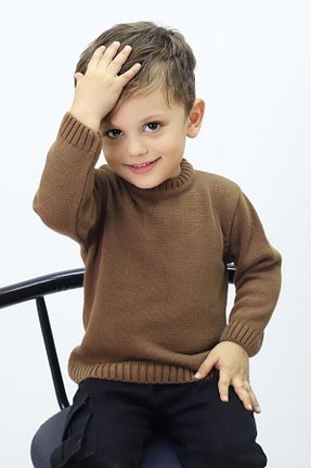 پلیور قهوه ای بچه گانه ساده Cloudy Kids - کد 871083821