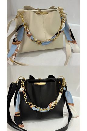 کیف دوشی مشکی زنانه چرم مصنوعی ESTUTE - کد 749941667