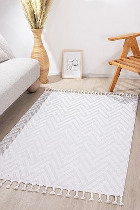 فرش بژ قابل شستشو Koza Halı - کد 382144924