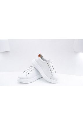 کفش اسنیکر سفید زنانه چرم اصل KORKMAZLAR SHOES - کد 870754749