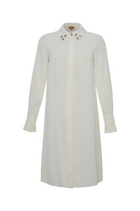 تونیک حجاب بژ زنانه بافتنی Aker - کد 871126683