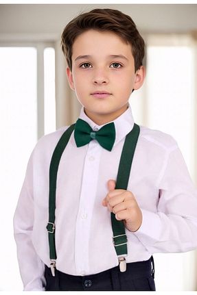 پیراهن سبز بچه گانه یقه مردانه Delfini kids - کد 871127157