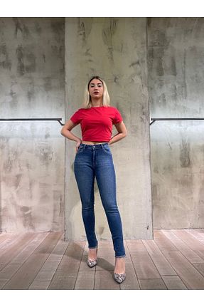 شلوار آبی زنانه بافتنی Vigoss Jeans - کد 469895268