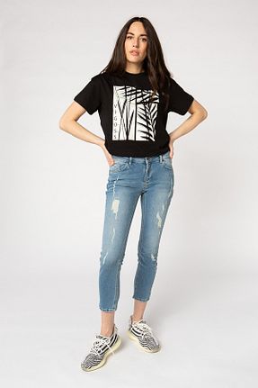 شلوار آبی زنانه بافتنی Vigoss Jeans - کد 95167076