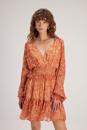 لباس نارنجی زنانه بافتنی adL - کد 835618982