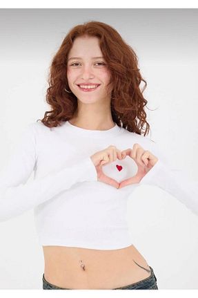 بادی سفید زنانه یقه دوچرخه majorbe - کد 870841101
